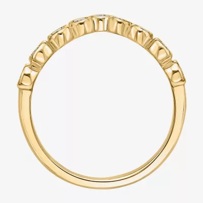 Limited Quantities! Womens 8.5MM 1/3 CT. T.W. Lab Grown White Diamond 14K Gold Over Silver Band