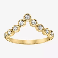 Limited Quantities! Womens 8.5MM 1/3 CT. T.W. Lab Grown White Diamond 14K Gold Over Silver Band