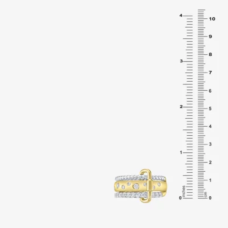 Limited Quantities! Womens 13MM 1/2 CT. T.W. Lab Grown White Diamond 10K Gold Over Silver Band