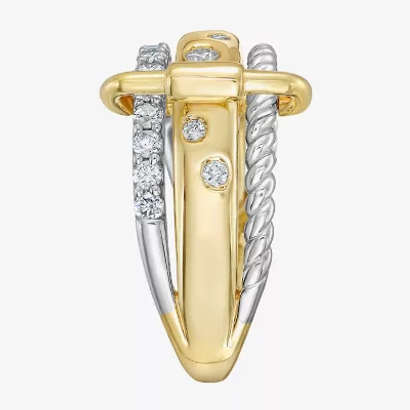 Limited Quantities! Womens 13MM 1/2 CT. T.W. Lab Grown White Diamond 10K Gold Over Silver Band