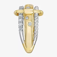 Limited Quantities! Womens 13MM 1/2 CT. T.W. Lab Grown White Diamond 10K Gold Over Silver Band