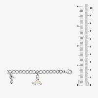 Limited Quantities! Womens 1/4 CT. T.W. Natural White Diamond Sterling Silver Round Charm Bracelet