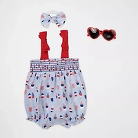 Baby Essentials Americana Girls Sleeveless Romper
