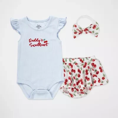 Baby Essentials Girls 3-pc. Short Set