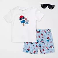 Baby Essentials Americana Boys 2-pc. Short Set
