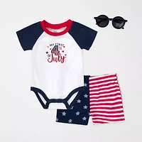 Baby Essentials First Fourth Of July Boys 2-pc. Short Set