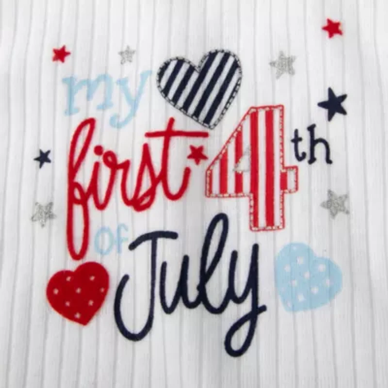 Baby Essentials First Fourth Of July Girls 2-pc. Short Set