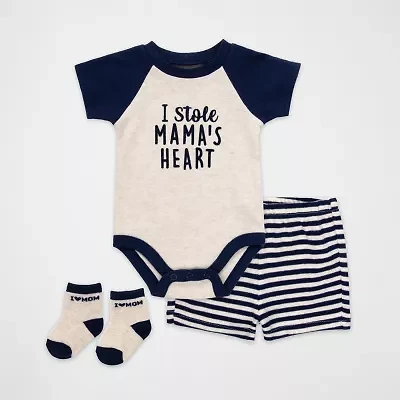 Baby Essentials Boys 3-pc. Short Set