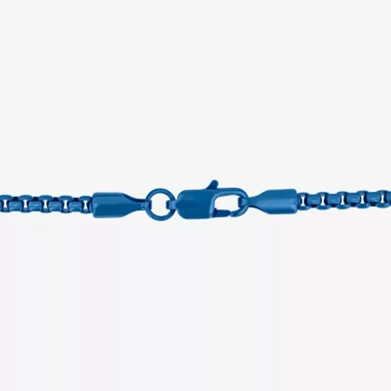 Mens Stainless Steel Inch Box Chain Necklace