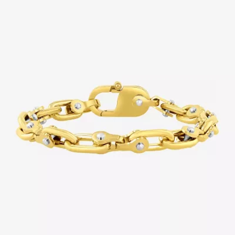 Mens Stainless Steel Solid Chain Bracelet