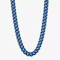 Mens Stainless Steel Inch Curb Chain Necklace