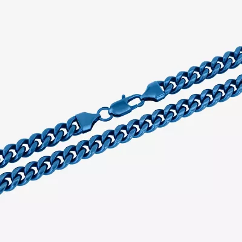 Mens Stainless Steel Inch Curb Chain Necklace