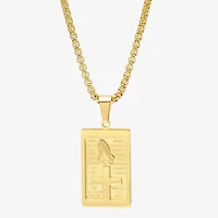 Steeltime Mens 18K Gold Over Stainless Steel 24 Inch Pendant Necklace