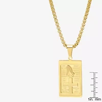 Steeltime Mens 18K Gold Over Stainless Steel 24 Inch Pendant Necklace