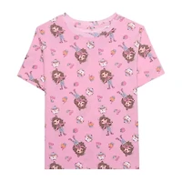 Little & Big Kid Girls Crew Neck Short Sleeve Regular Fit Gabby's Dollhouse Graphic T-Shirt