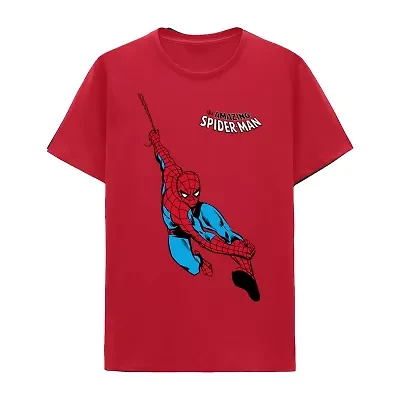 Little & Big Kid Boys Crew Neck Short Sleeve Regular Fit Spiderman Graphic T-Shirt