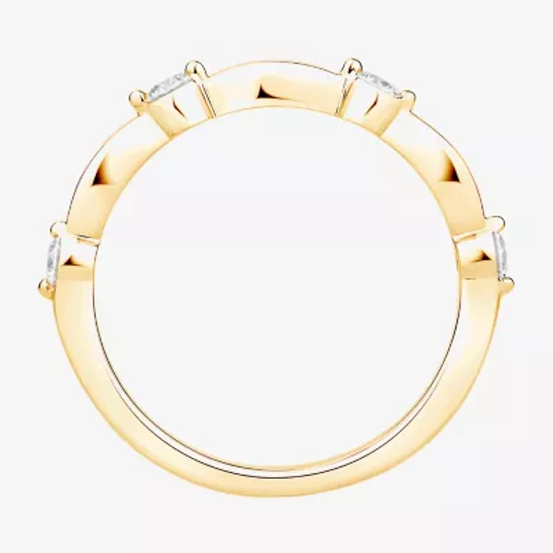 (F / Vs2) Womens 2.5MM 1/4 CT. T.W. Lab Grown White Diamond 10K Gold Wedding Band