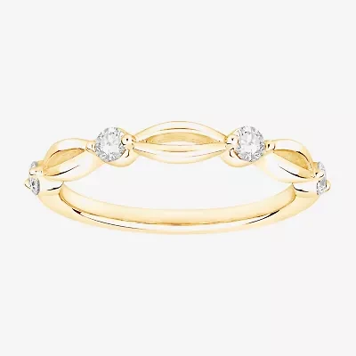 (F / Vs2) Womens 2.5MM 1/4 CT. T.W. Lab Grown White Diamond 10K Gold Wedding Band