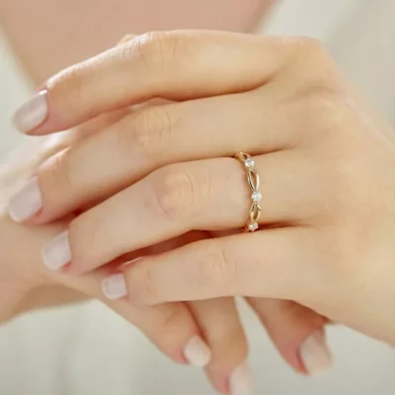 (F / Vs2) Womens 2.5MM 1/4 CT. T.W. Lab Grown White Diamond 10K Gold Wedding Band