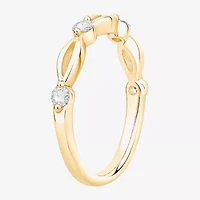 (F / Vs2) Womens 2.5MM 1/4 CT. T.W. Lab Grown White Diamond 10K Gold Wedding Band