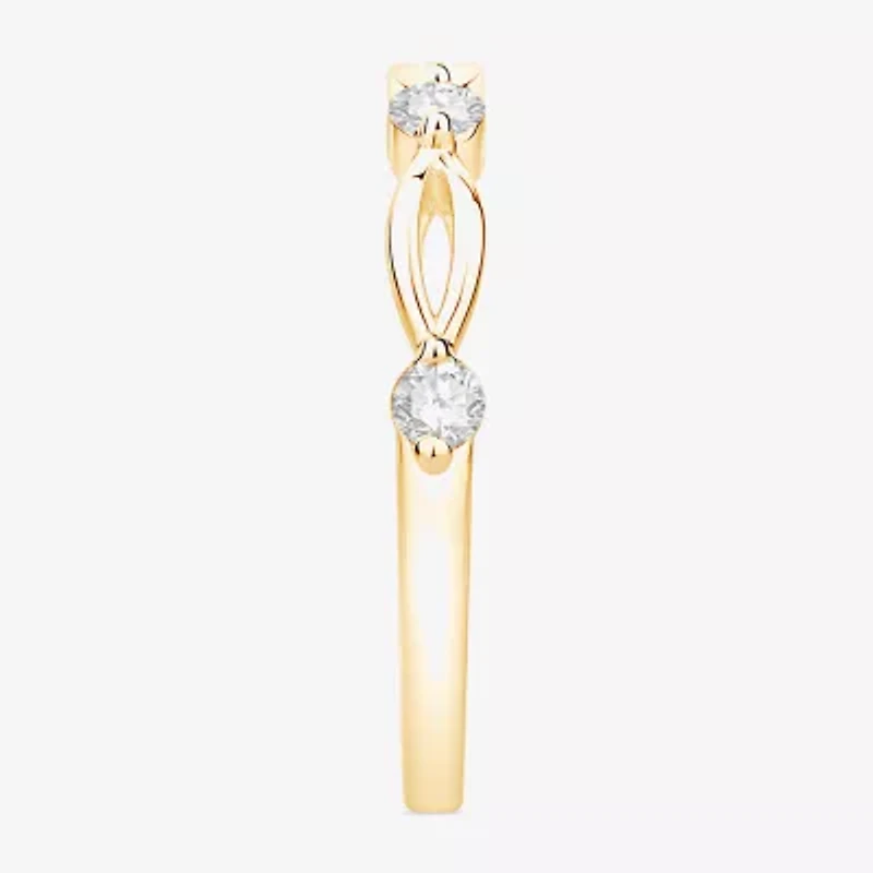 (F / Vs2) Womens 2.5MM 1/4 CT. T.W. Lab Grown White Diamond 10K Gold Wedding Band