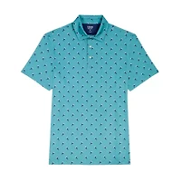 IZOD Swingflex Elite Fashion Print Mens Classic Fit Short Sleeve Polo Shirt