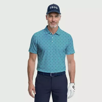 IZOD Swingflex Elite Fashion Print Mens Classic Fit Short Sleeve Polo Shirt