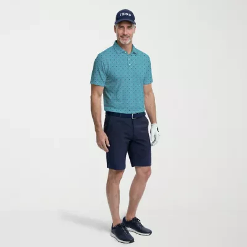 IZOD Swingflex Elite Fashion Print Mens Classic Fit Short Sleeve Polo Shirt
