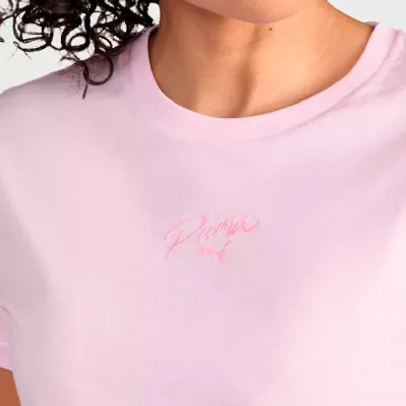 PUMA Womens Crew Neck Short Sleeve Active T-Shirt