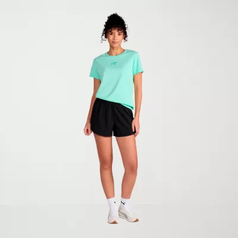PUMA Womens Crew Neck Short Sleeve Active T-Shirt