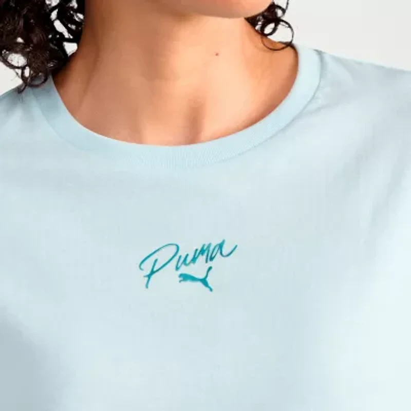 PUMA Womens Crew Neck Short Sleeve Active T-Shirt