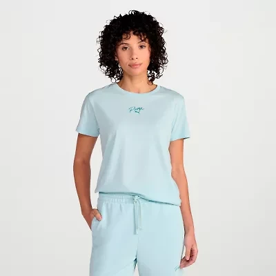 PUMA Womens Crew Neck Short Sleeve Active T-Shirt