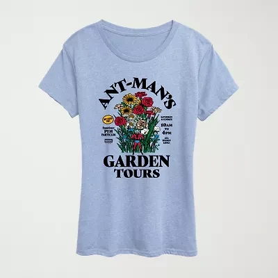 Garden Tours Womens Crew Neck Short Sleeve Classic Fit Ant Man Graphic T-Shirt