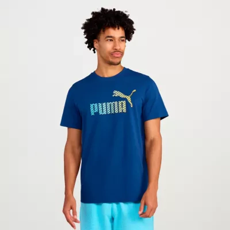 PUMA Mens Crew Neck Short Sleeve Regular Fit Graphic T-Shirt