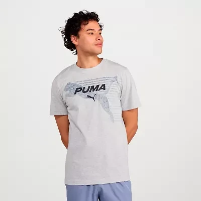 PUMA Mens Crew Neck Short Sleeve Regular Fit Graphic T-Shirt
