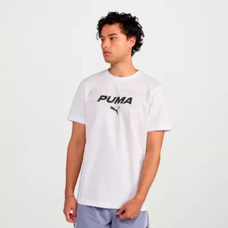 PUMA Mens Crew Neck Short Sleeve Regular Fit Graphic T-Shirt