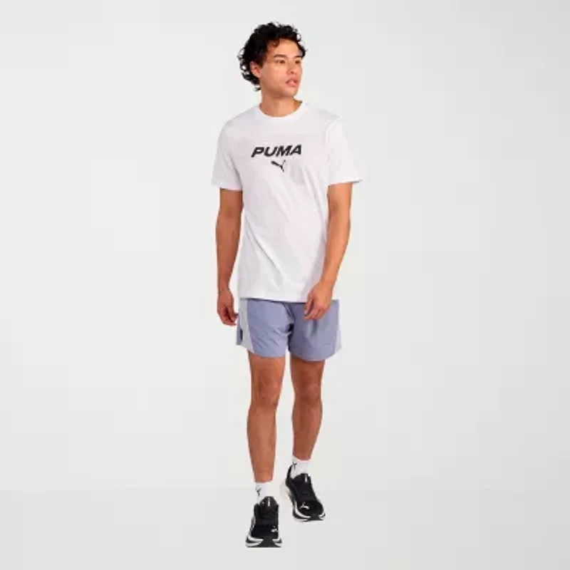 PUMA Mens Crew Neck Short Sleeve Regular Fit Graphic T-Shirt