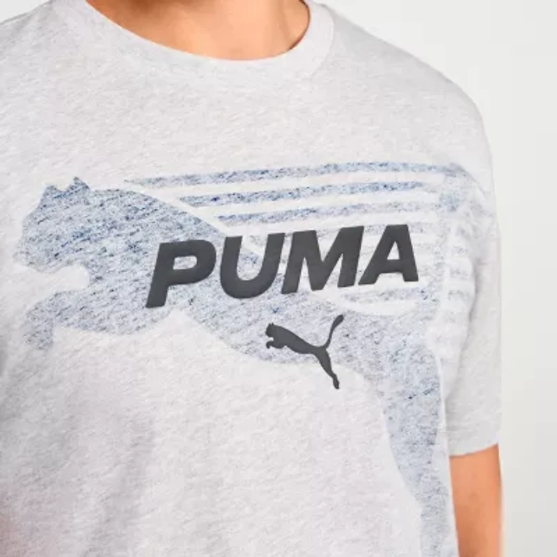 PUMA Mens Crew Neck Short Sleeve Regular Fit Graphic T-Shirt