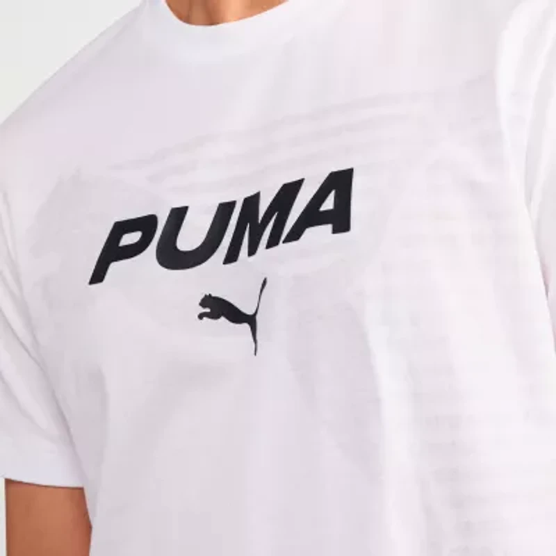 PUMA Mens Crew Neck Short Sleeve Regular Fit Graphic T-Shirt