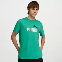 PUMA Essential Mens Crew Neck Short Sleeve Regular Fit Graphic T-Shirt