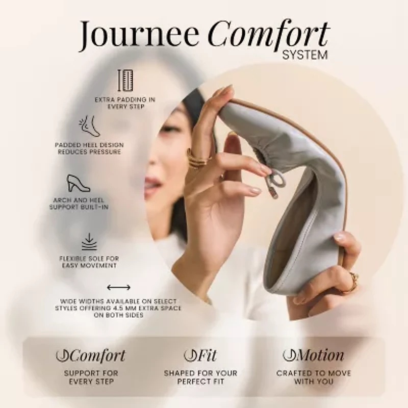 Journee Collection Womens Kaleah-Wc Wide Calf Stacked Heel Dress Boots Width