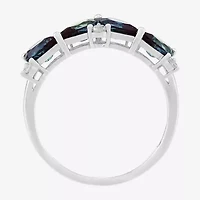 Limited Quantities! Womens 2MM Genuine Blue Alexandrite Sterling Silver Band
