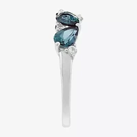 Limited Quantities! Womens 2MM Genuine Blue Alexandrite Sterling Silver Band