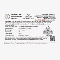 Grown Gorgeous (F,Vs2) Womens / Ct. T.W. Lab White Diamond 14K Gold or Platinum Oval Side Stone Bridal Set