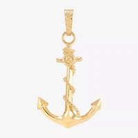 Unisex Adult 10K Gold Anchor Pendant
