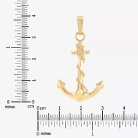 Unisex Adult 10K Gold Anchor Pendant