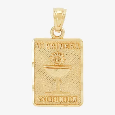 Unisex Adult 14K Gold Dog Tag Pendant