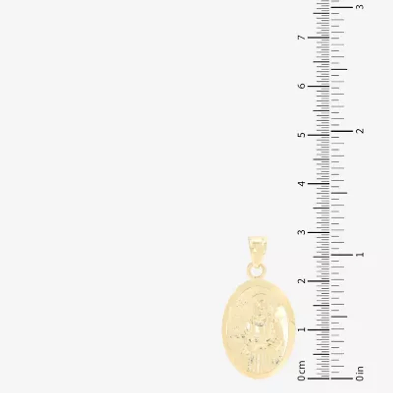 St. Jude Unisex Adult 14K Gold Oval Pendant
