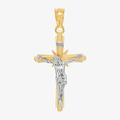 Crucifix Unisex Adult 14K Gold Cross Pendant