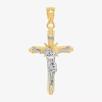 Crucifix Unisex Adult 14K Gold Cross Pendant